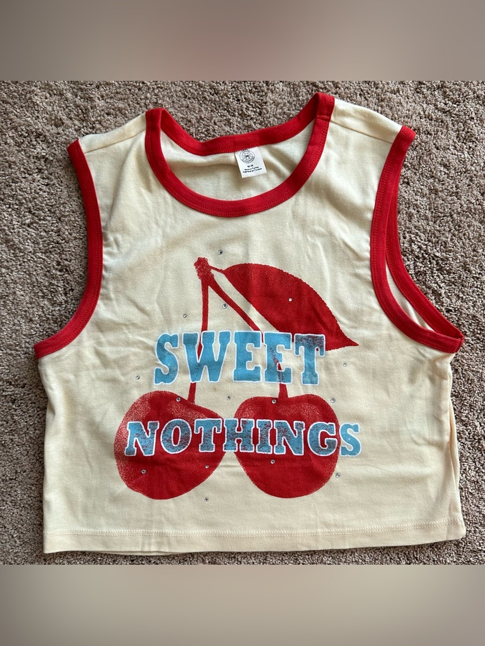Women’s Urban Outfitters Red Cherry Graphic Tank Top - Sweet Nothings
